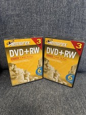 Lot Of 2 Memorex DVD+RW DVD 120 Rewritable Blank Disc 3 Pack 4.7GB New Sealed picture