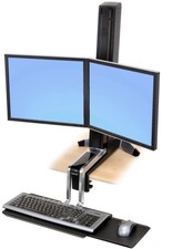 NEW Ergotron WorkFit-S Dual 33-341-200 Dual Sit-Stand Workstation,  picture