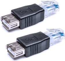 Ethernet to USB Adapter RJ45 to USB 2.0 Adapter 2-Pack picture