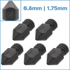 5pcs 0.8mm Hardened Steel MK8 Style Nozzle 1.75mm Filament M6 Hotend Part picture