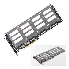 NEW U.2 SSD to PCIe X16 Adapter PCIE 4.0 to 4 Disk U.2 SFF-8639 SSD Riser Card picture