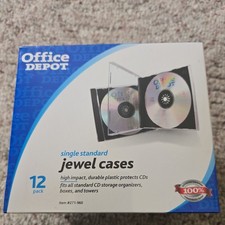 Office Depot Standard CD Jewel Cases 12 Pack Sealed picture