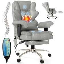 Executive Office Chair 7 Point Massage Heated Footrest Grey YSYH251225-GY Mvpipi picture