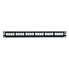Panduit NKFP24Y Category-6 24-Port Flat Modular Patch Panel, Black picture