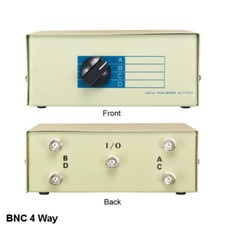 Kentek BNC Manual Data Switch 4 Way Rotary Dail Type Coaxial Display CCTV ABCD picture