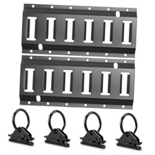 2 Pack 1ft E-Track Rail Kit w/ 4 Steel O-Rings for Cargo Trailer 1FT(2 Pack) picture