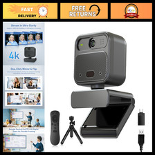 4K Webcam with Dual Microphones, 85° FOV, Privacy Cover, Tripod, Zoom/Skype Read picture