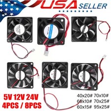 4/8Pcs High Speed 5/12/24V 4/6/7/9cm DC 2Pin Brushless Cooling Fan Exhaust IDE picture