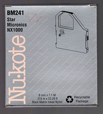 Nu-Kote BM241 Ribbon Star Micronics NX1000 LC10 LC100 Black Matrix Nylon NEW picture