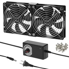 2 X 120Mm 240Mm Computer Fan with 110V-240V AC Plug, Speed Controller 3V picture