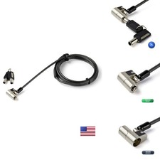 StarTech 6.6ft (2m) 3-in-1 Universal Laptop Cable Lock TAA Nano Wedge picture