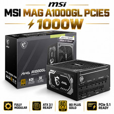 MSI - MAG A1000GL PCIE5 1000W Full Modular ATX 3.1 Ready 80 Plus Gold Power S... picture