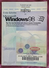 Vintage Microsoft Windows 98 German Erste Schritte Manual COA Fujitsu Key Book picture