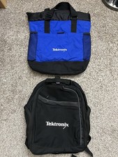 Tektronix Black Laptop Backpack & Blue Tote Bag picture