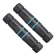 2Pack Waterproof RJ45 Coupler Dual Head IP68 Ethernet LAN Cable Connector picture