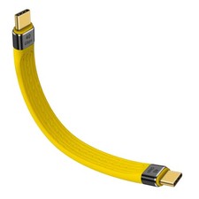 Duttek Short USB C to C Cable 5Inch, 40Gbps, 8K@60HZ 5 inches, Yellow picture