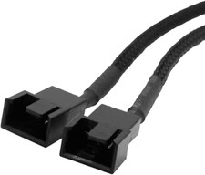 2 Pack 4-Pin Molex (Actual 2-Pin) to 2 X 3 Pin / 4 Pin PMW 12V PC Case Fan Po... picture