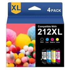 4 Pack 212XL Ink replacement for Epson 212 XL Workforce WF-2850 WF-2830 XP-4100 picture