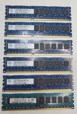 24GB Lot of 6 6x4GB DDR3 ECC Registered RDIMM PC3-10600R Server RAM Nanya Hynix picture