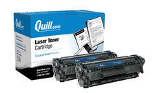 Quill Brand Black Standard Yield Toner Cartridge Replacement for HP Q2612A 2PAK picture
