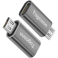 USB C to Micro USB Adapter 2 Pack, USB TypeC Female to Micro USB Male Convert... picture