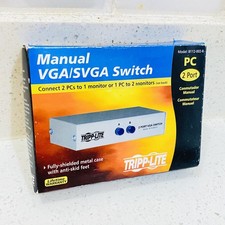 Tripp-Lite 2 Port Manual VGA SVGA Input and Output  Splitter Switch B112-002-R picture