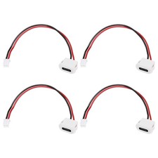 4Pack Type-C 2Pin Wire White Square  USB-C Female Socket to PH2.0 picture