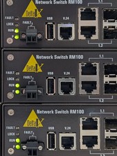 Emerson DeltaV RM100 Network Switch KJ1611X1-FA1 w/ 2x 8MM-FX 12P4470X012 picture