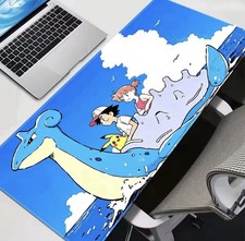 Ash & Misty’s Lapras Pokemon Playmat TCG Card Game Mat Gaming Mouse Pad 24x14 in picture