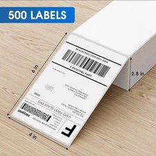 4x6 Thermal Shipping Labels for Small Business Packages, 1 Pack 500 sheets  picture
