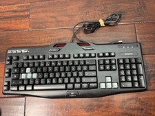 Logitech G105 Y-U0013 Wired Gaming Keyboard Black Red Tested Working picture