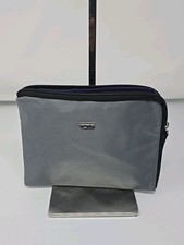 TUMI for Delta Small Gray Zip Pouch Travel Case Toiletry Storage Bag picture
