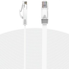 RJ45 CAT6 6FT 10FT 30FT 50FT 100FT 200FT Ethernet Network Cable Cord Flat LOT US picture