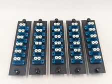 Fiber Optic Patch Panel Single Mode 6 Duplex 12 LC Port Adapter, New Lot Of 5 picture