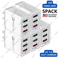 3Port Fast Charging Block QC 3.0 USB Hub Wall Charger Quick Power Adapter Plug picture