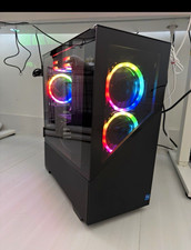 CyberPowerPC C Series Gaming Tower Desktop GeForce RTX RGB Black HDMI picture