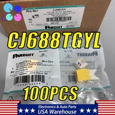 (100-PACK) For Panduit CJ688TGYL-24 Cat6 Mini-Com Jack Module, Yellow picture
