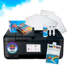 NEW CAKE TOPPER EDIBLE PRINTER BUNDLE, 5 PACK INK & EDIBLE PAPER 12,CLEANER,MARK picture