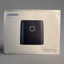 Jadens Portable Wireless Thermal Label Printer JD-21 Black Sealed New picture