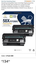 ColorKing Compatible 58X CF258X Black Toner Cartridge w/ Chip 2-Pack for HP 58X picture