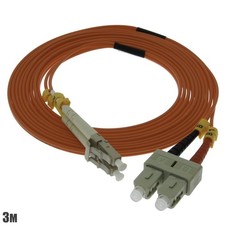 3M 10FT LC to SC Duplex 62.5/125 Multi Mode Fiber Optic Optical Patch Cable picture