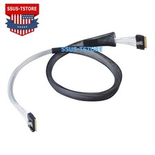 SlimSAS SFF-8654 8i to SlimSAS SFF-8654 8i PCIe 4.0 74Pin Server Cable 80cm picture