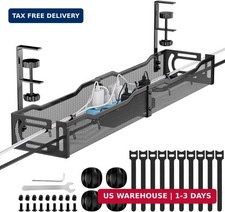 Cable Management, 25'' Cable Management Under Desk, Cable Tray | No Drill Under picture