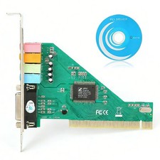 4 Channel 5.1 Surround 3D PC PCI Sound Audio Card W/Game MIDI Port Sound Card US picture