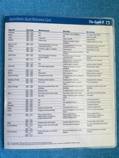Vintage AppleWorks Quick Reference Card for Apple II Computers picture
