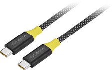 Insignia- 8ft 100W USB-C to USB-C Charge-and-Sync Braided Cable - Black picture