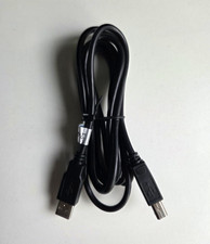 Black USB-A Male to USB-B Male Round USB Cable, 6ft picture