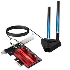 FENVi WiFi 6E AX5400 Tri-Band PCIe Card Bluetooth 5.3 6GHz Desktop Adapter Red picture