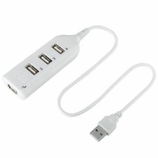 White USB 2.0 Hi-Speed 4-Port Splitter Hub For PC Notebook picture