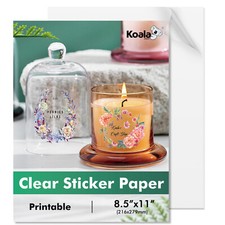 Lot Koala Printable Clear Vinyl Sticker Paper for Inkjet Laser Waterproof or Non picture